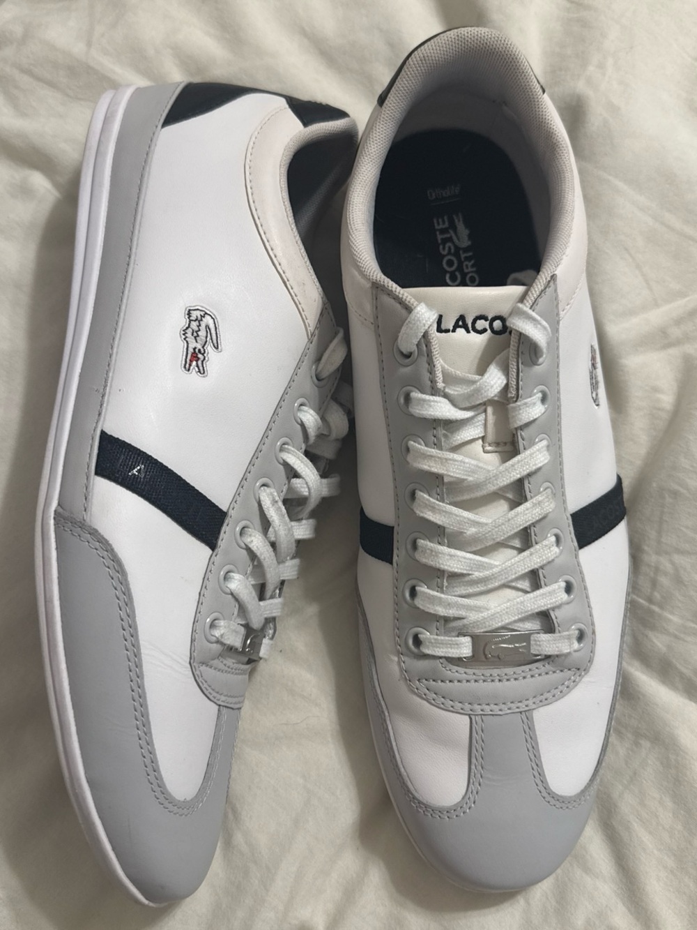 Lacoste Men’s Misano Sport SCY sneakers, white/grey, 11.5M
